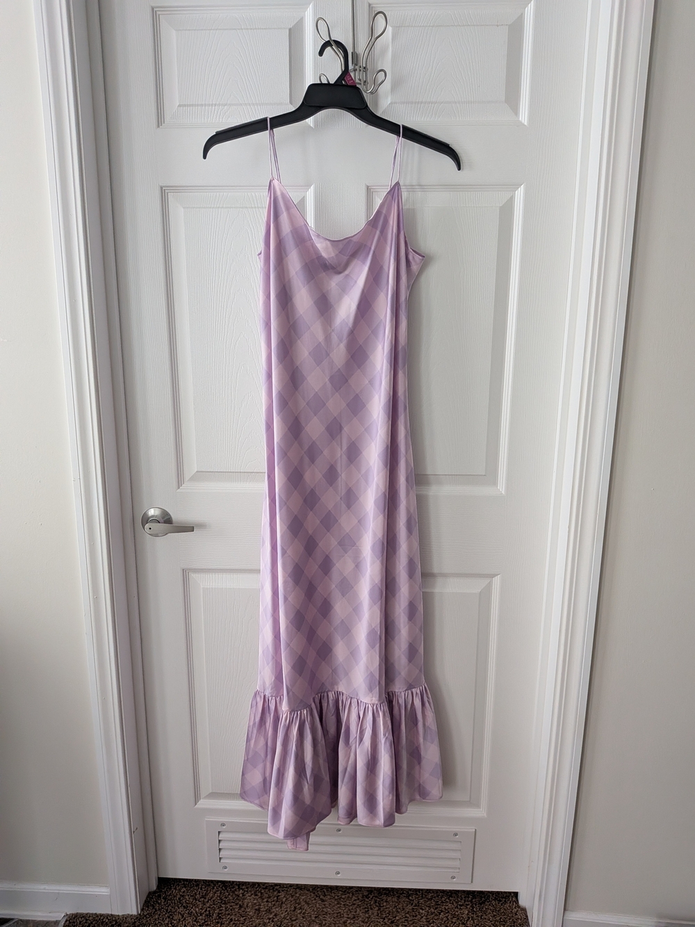 J. Crew Collection Ruffle-Hem Slip Dress In Oversized Gingham
